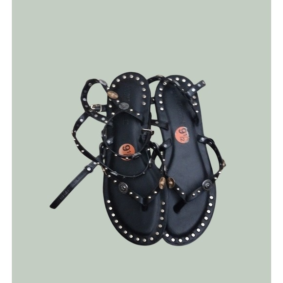 Steve Madden Shoes - Steve Madden Black Strappy Gladiator Wrap Around Sandals Women's Size 9.5M